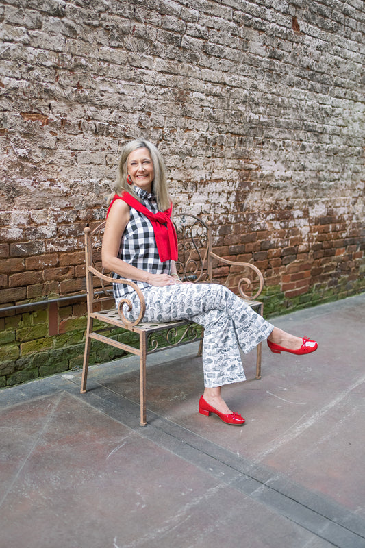 Rutledge Kick-Flare Pant University of Georgia Black & White