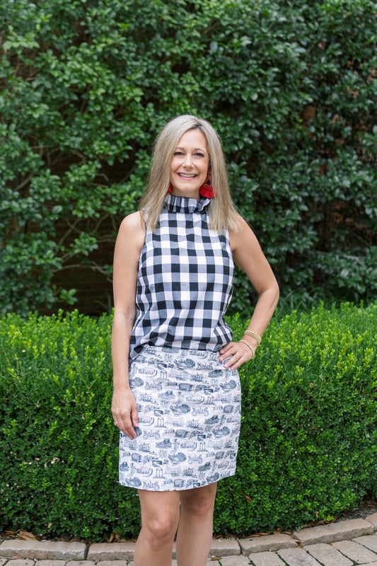 Langley Skirt University of Georgia Black & White