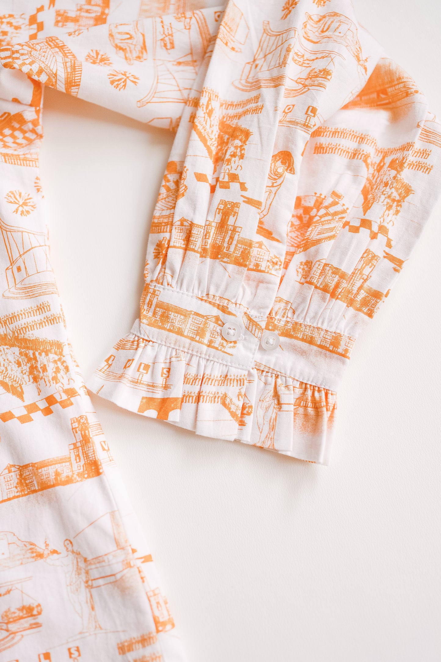 LeGare Popover Top Tennessee Orange & White