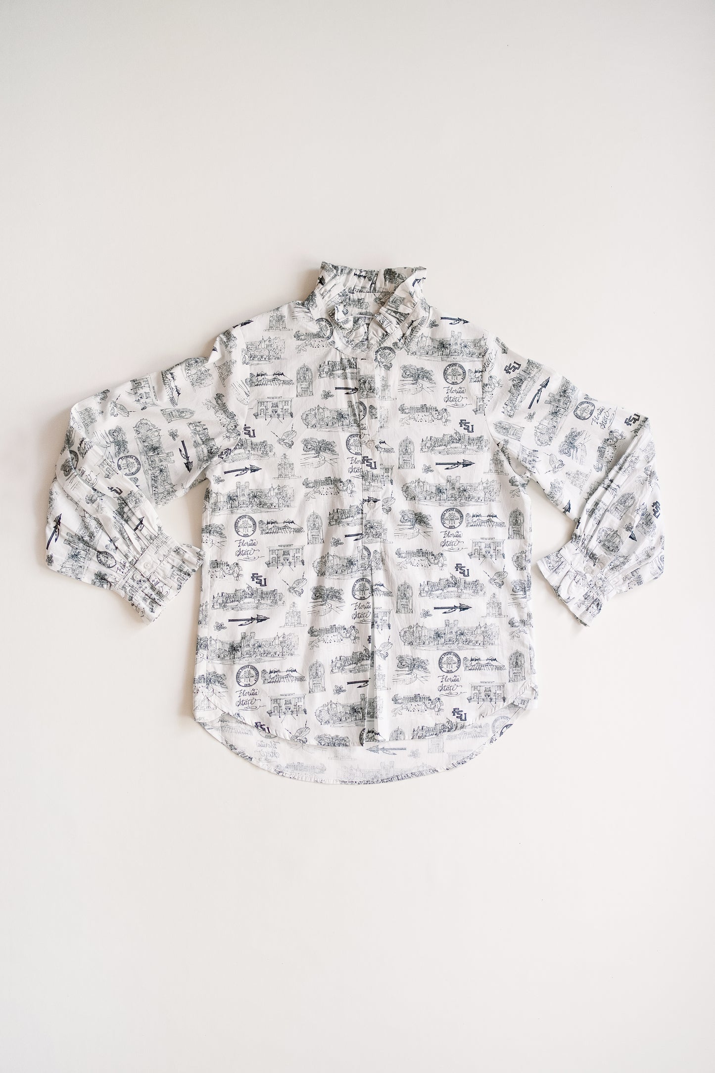 LeGare Popover Top Florida State Toile Black & White