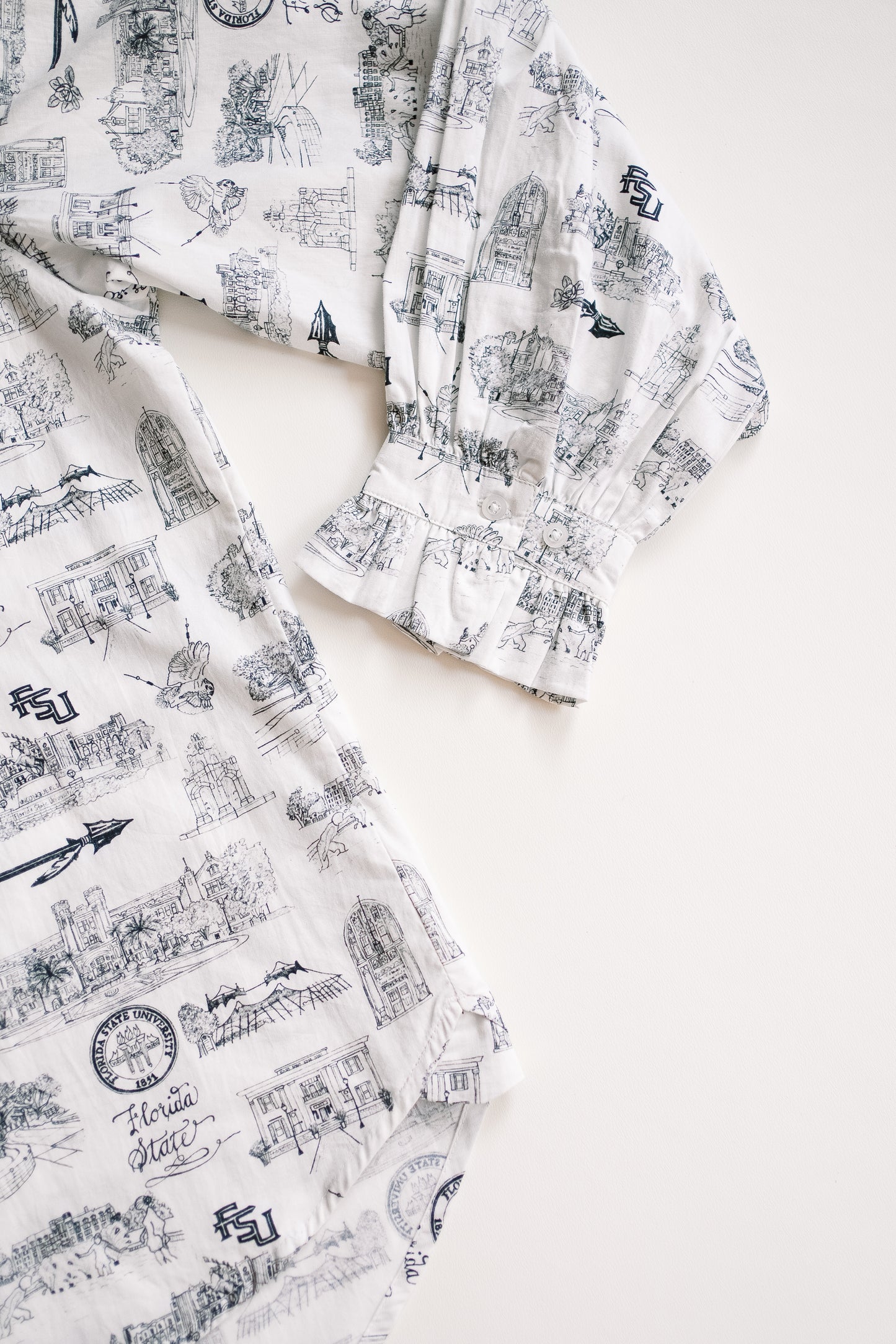 LeGare Popover Top Florida State Toile Black & White