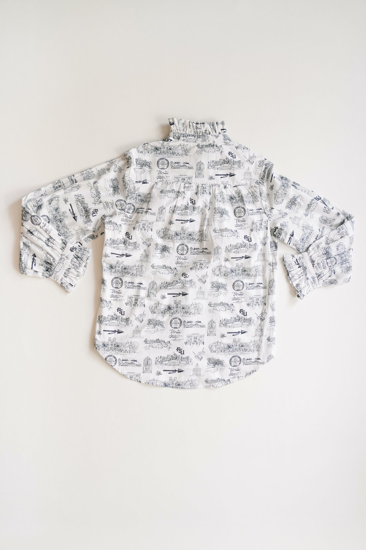 LeGare Popover Top Florida State Toile Black & White