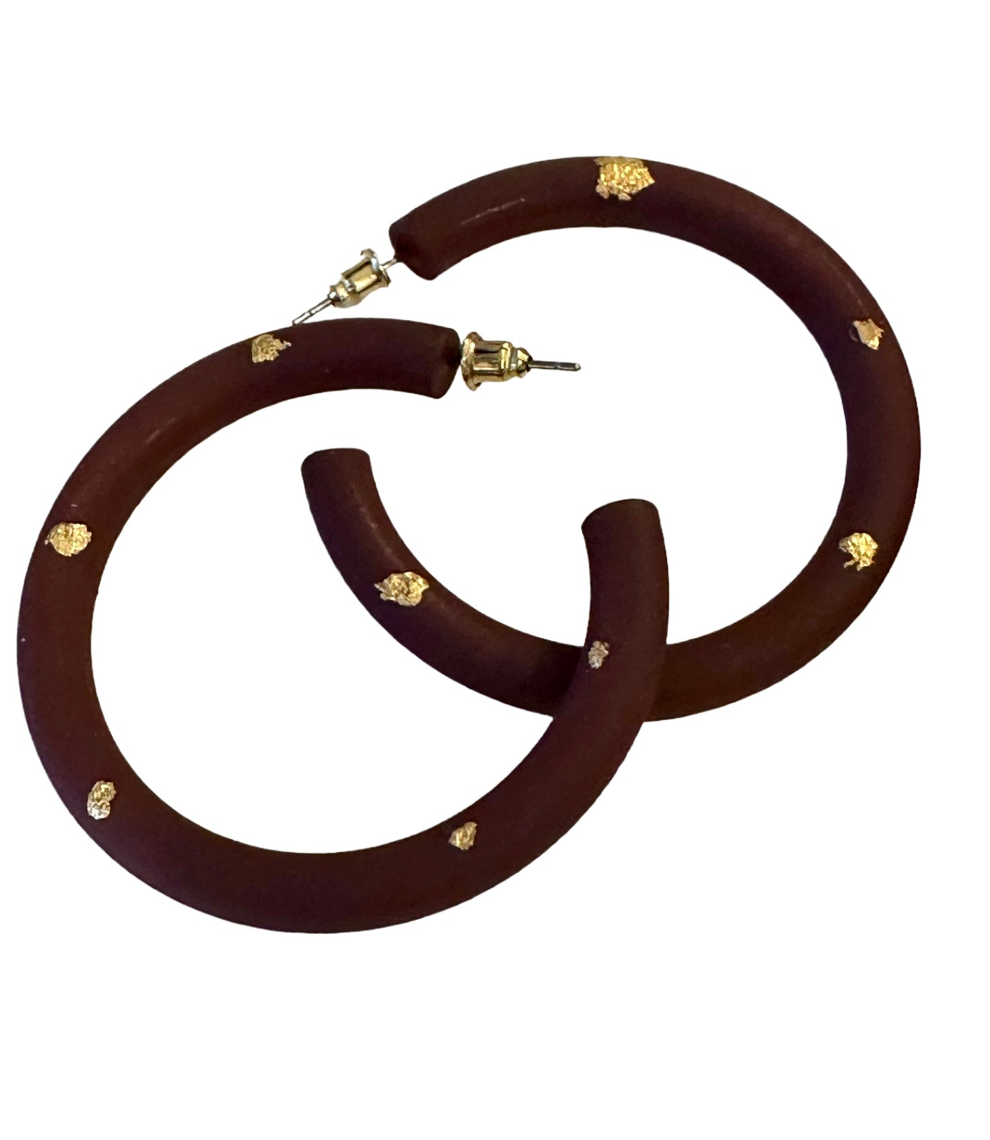 Maroon & Gold Hoops