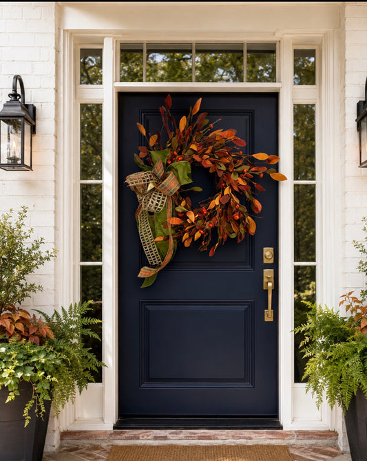 Fall Wreath with Pumpkins