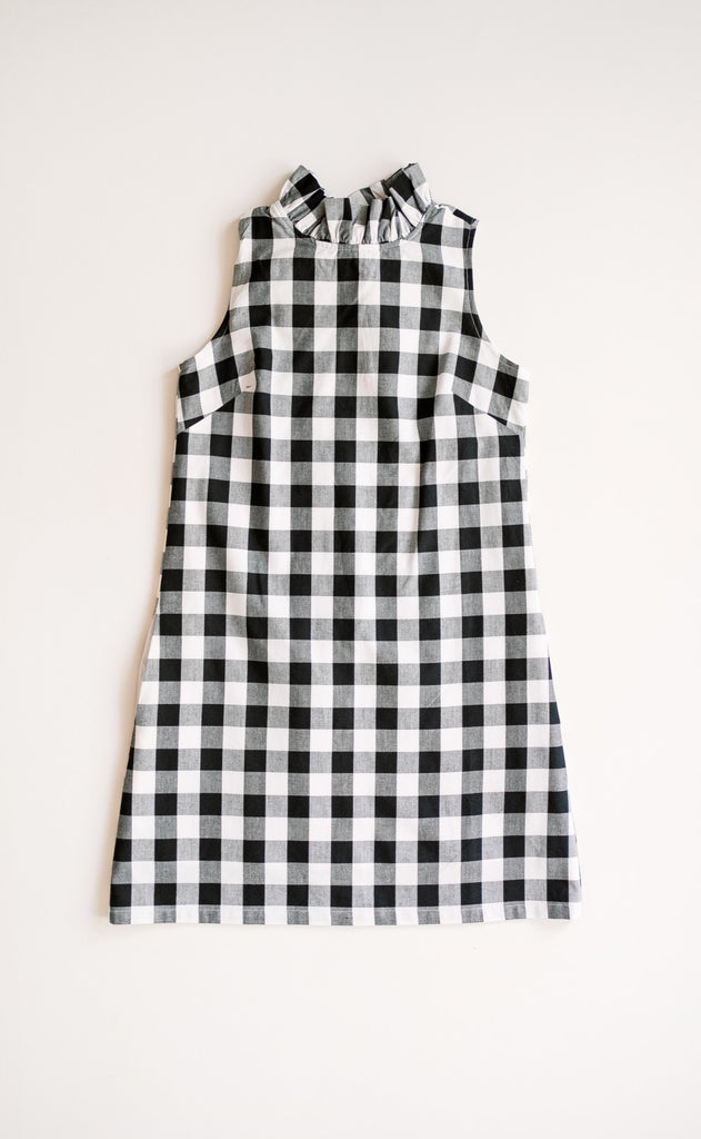 Caroline Dress Black & White Gingham