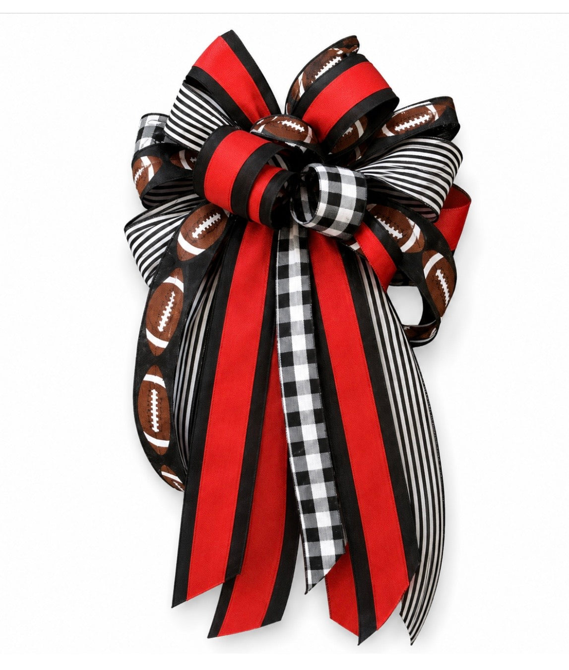 Red & Black  Game Day Bow