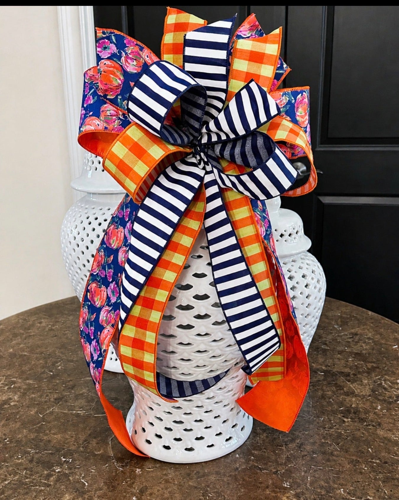 Pumpkin Designer Fall Bow