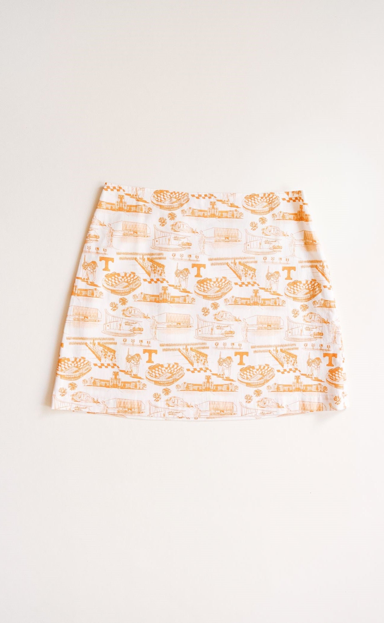 Langley Skirt  Tennessee Orange & White