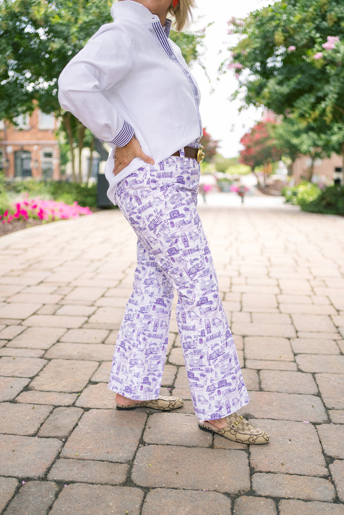 Rutledge Kick-Flare Pant Clemson Purple & White