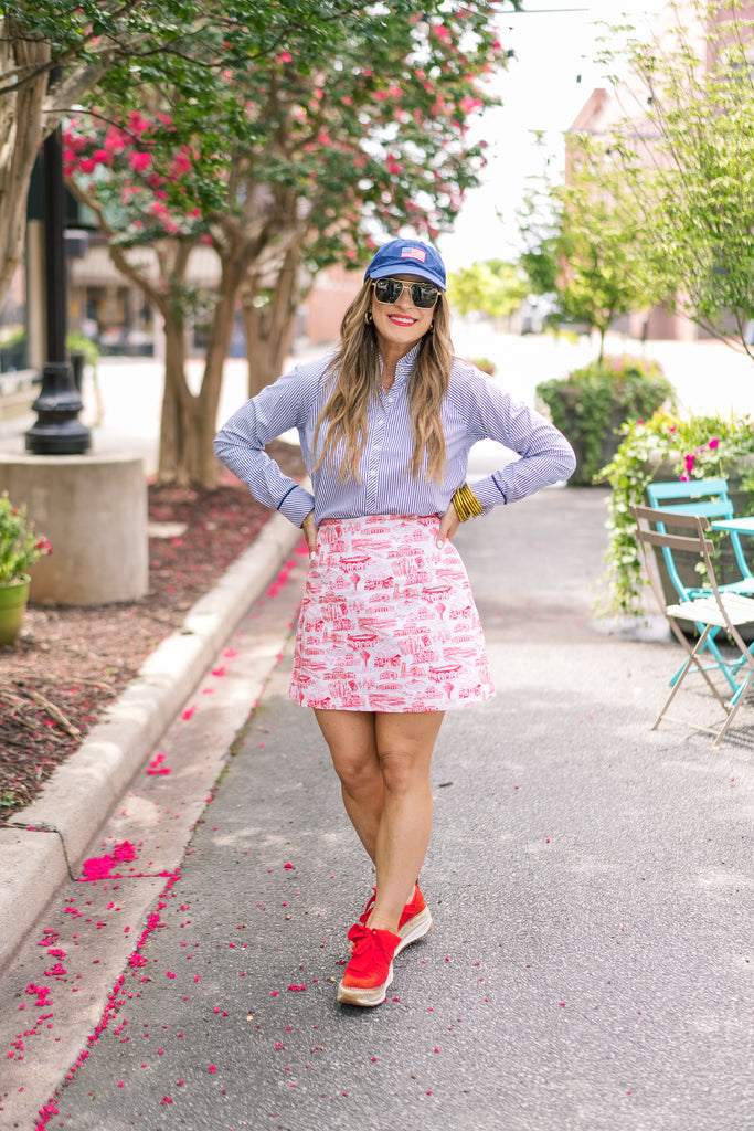 Langley Skirt Ole Miss Red & White