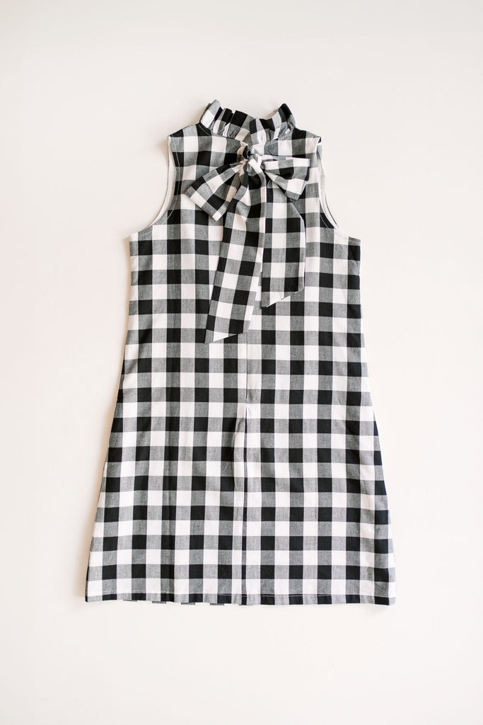 Caroline Dress Black & White Gingham