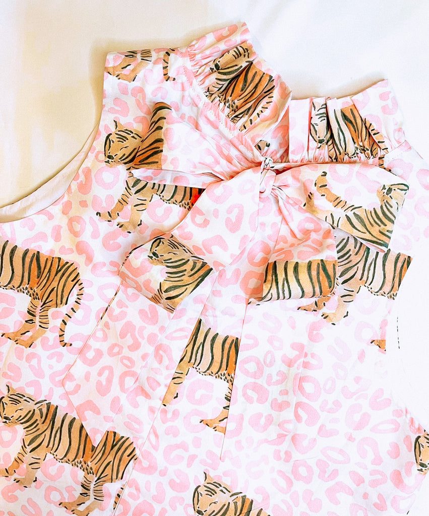 Caroline Dress - Pink Tiger